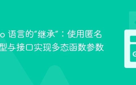 理解 Go 语言的“继承”：使用匿名嵌入类型与接口实现多态函数参数