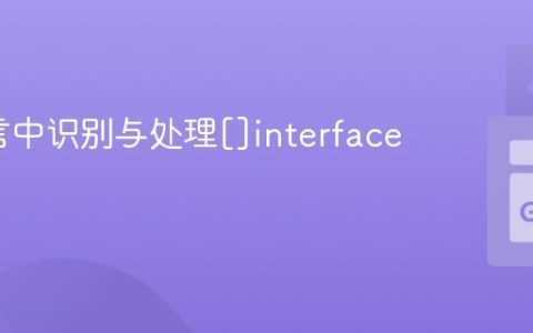 Go语言中识别与处理[]interface{}切片