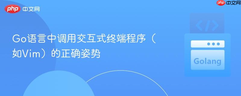Go语言中调用交互式终端程序(如Vim)的正确姿势