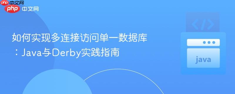 如何实现多连接访问单一数据库:Java与Derby实践指南