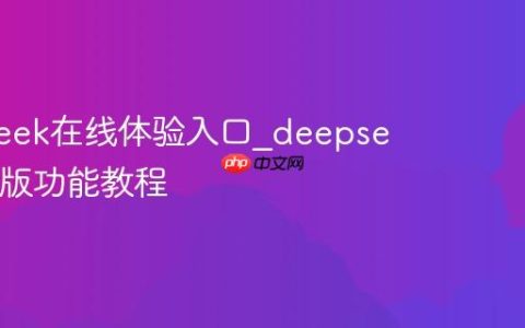 deepseek在线体验入口_deepseek网页版功能教程