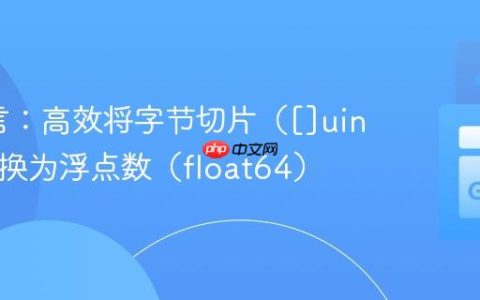 Go语言：高效将字节切片（[]uint8）转换为浮点数（float64）