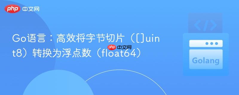 Go语言：高效将字节切片（[]uint8）转换为浮点数（float64）