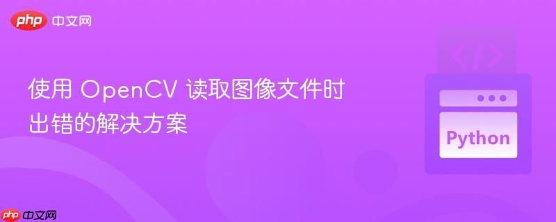 使用 opencv 读取图像文件时出错的解决方案