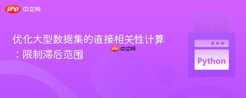 优化大型数据集的直接相关性计算:限制滞后范围