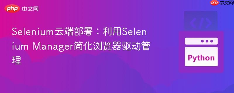 selenium云端部署:利用selenium manager简化浏览器驱动管理