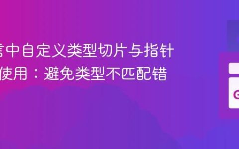 Go语言中自定义类型切片与指针的正确使用：避免类型不匹配错误