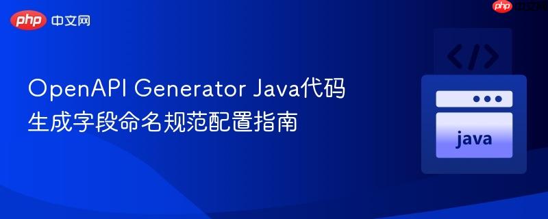 openapi generator java代码生成字段命名规范配置指南