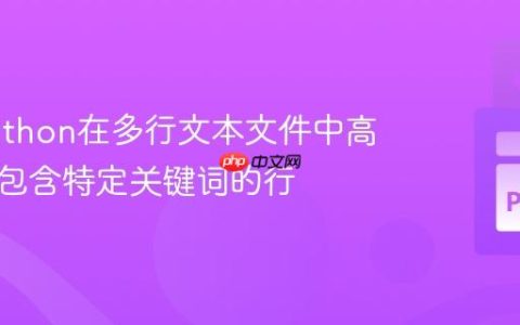 使用Python在多行文本文件中高效查找包含特定关键词的行