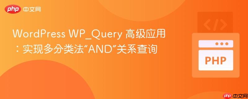 WordPress WP_Query 高级应用:实现多分类法“AND”关系查询