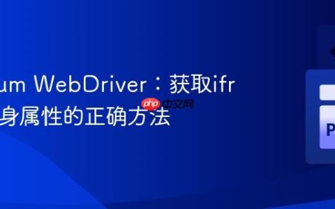 Selenium WebDriver：获取iframe自身属性的正确方法