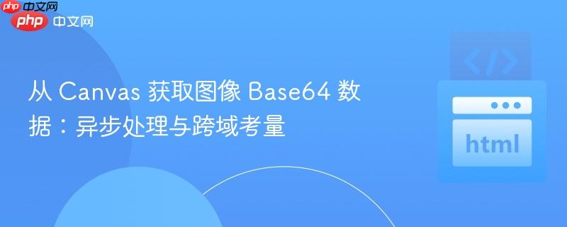从 Canvas 获取图像 Base64 数据:异步处理与跨域考量