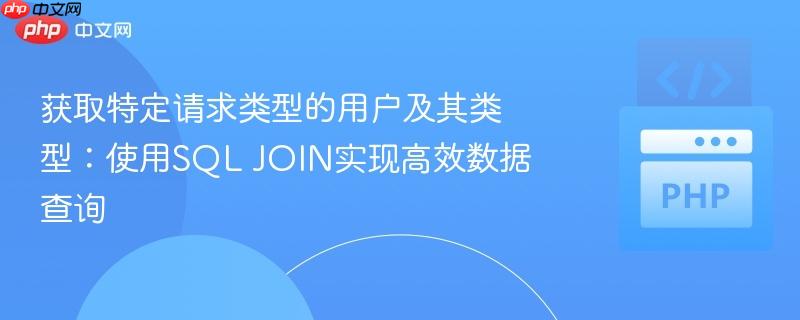 获取特定请求类型的用户及其类型:使用SQL JOIN实现高效数据查询