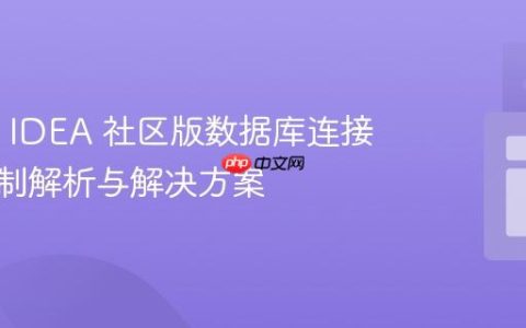 IntelliJ IDEA 社区版数据库连接功能限制解析与解决方案