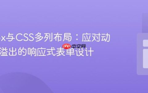 Flexbox与CSS多列布局：应对动态内容溢出的响应式表单设计