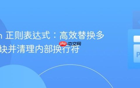 Python 正则表达式：高效替换多行文本块并清理内部换行符