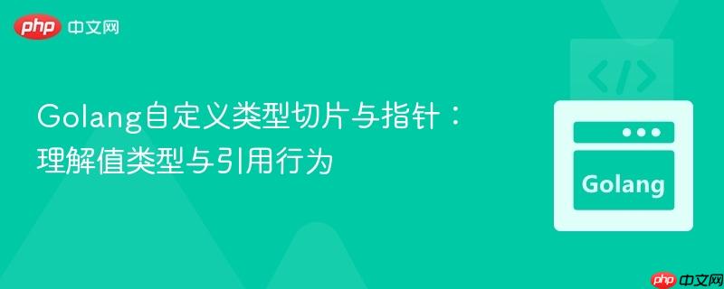 Golang自定义类型切片与指针:理解值类型与引用行为