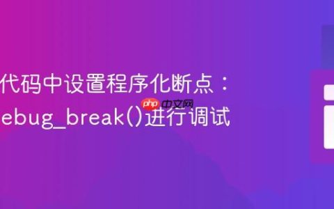 在PHP代码中设置程序化断点：使用xdebug_break()进行调试