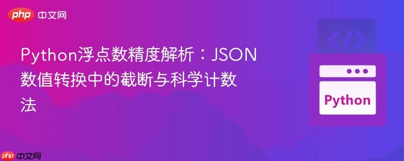Python浮点数精度解析:JSON数值转换中的截断与科学计数法