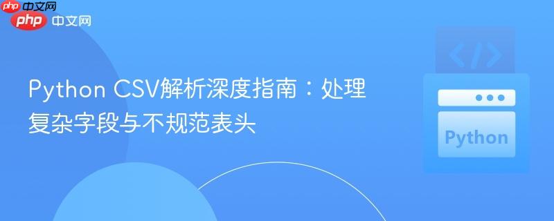 Python CSV解析深度指南:处理复杂字段与不规范表头