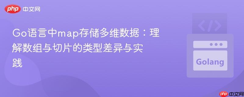 Go语言中map存储多维数据:理解数组与切片的类型差异与实践
