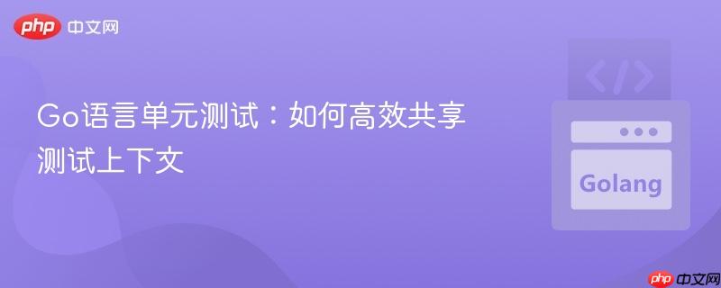 Go语言单元测试:如何高效共享测试上下文