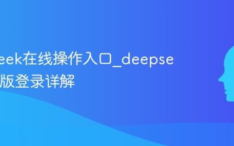 deepseek在线操作入口_deepseek网页版登录详解