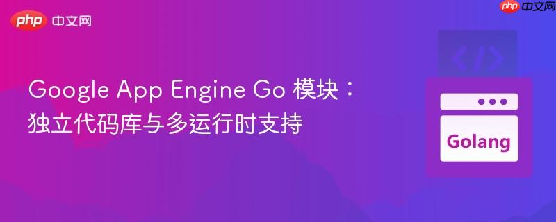 google app engine go 模块:独立代码库与多运行时支持