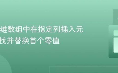 Java二维数组中在指定列插入元素：查找并替换首个零值