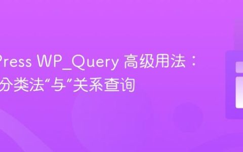 WordPress WP_Query 高级用法：实现多分类法“与”关系查询