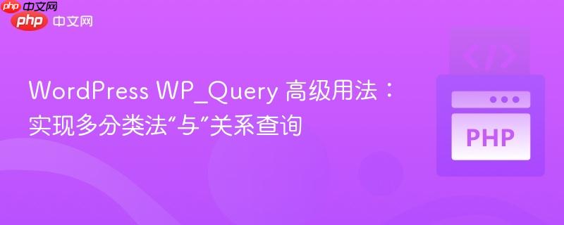 wordpress wp_query 高级用法:实现多分类法“与”关系查询
