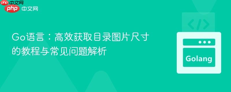 Go语言:高效获取目录图片尺寸的教程与常见问题解析