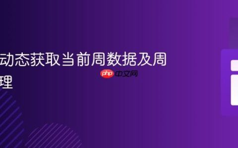 PHP中动态获取当前周数据及周边界处理