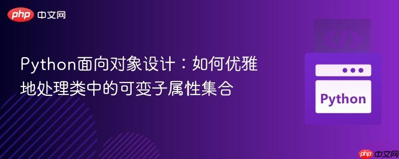 Python面向对象设计:如何优雅地处理类中的可变子属性集合