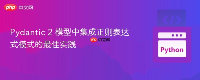Pydantic 2 模型中集成正则表达式模式的最佳实践