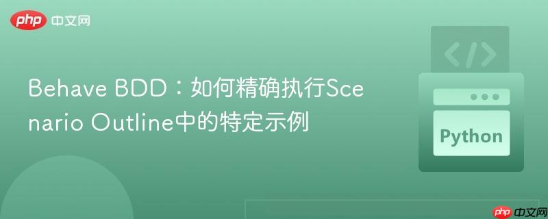 Behave BDD:如何精确执行Scenario Outline中的特定示例