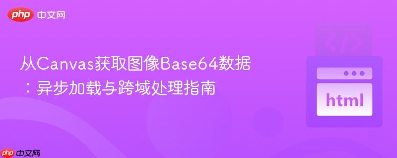 从canvas获取图像base64数据:异步加载与跨域处理指南