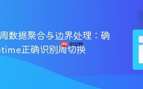 PHP中周数据聚合与边界处理：确保strtotime正确识别周切换