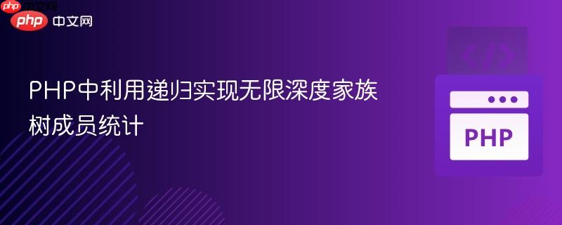 PHP中利用递归实现无限深度家族树成员统计