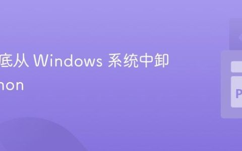 如何彻底从 Windows 系统中卸载 Python
