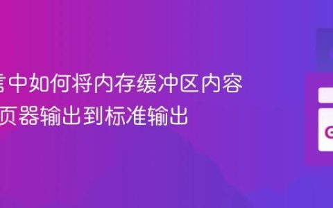 Go语言中如何将内存缓冲区内容通过分页器输出到标准输出