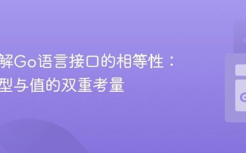 深入理解Go语言接口的相等性：动态类型与值的双重考量