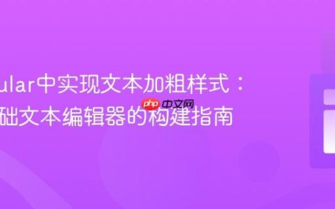 在Angular中实现文本加粗样式：一个基础文本编辑器的构建指南