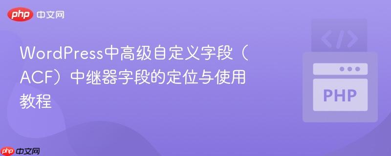 WordPress中高级自定义字段(ACF)中继器字段的定位与使用教程