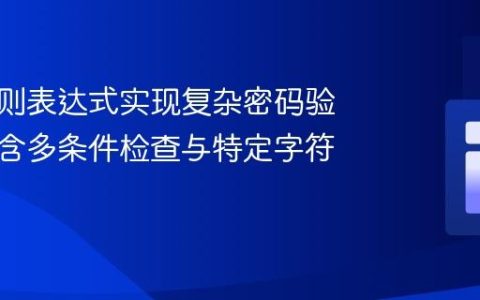 使用正则表达式实现复杂密码验证：包含多条件检查与特定字符排除