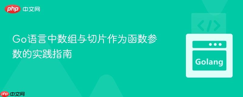 Go语言中数组与切片作为函数参数的实践指南