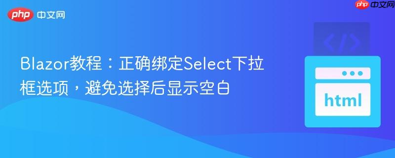 Blazor教程:正确绑定Select下拉框选项,避免选择后显示空白