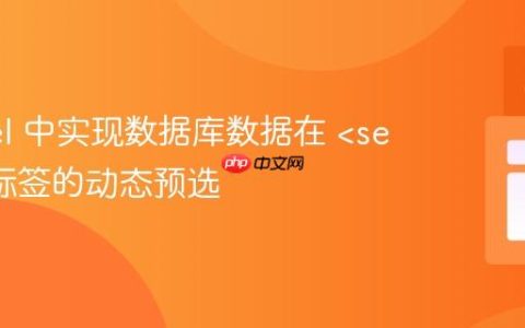 Laravel 中实现数据库数据在  标签的动态预选