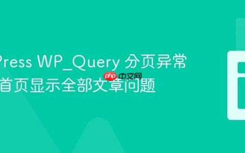 WordPress WP_Query 分页异常：解决首页显示全部文章问题