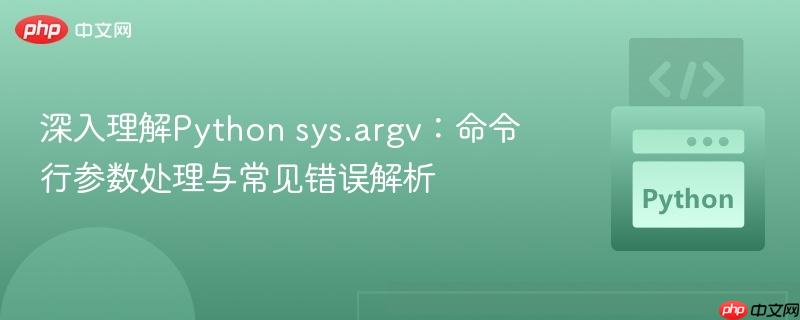 深入理解Python sys.argv:命令行参数处理与常见错误解析
